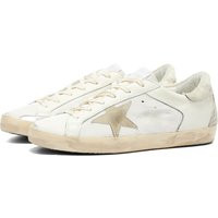 Golden Goose Women's Super-Star Leather Sneakers in White/Cream/Silver, Size UK 8 | END. Clothing | End Clothing (US & RoW)
