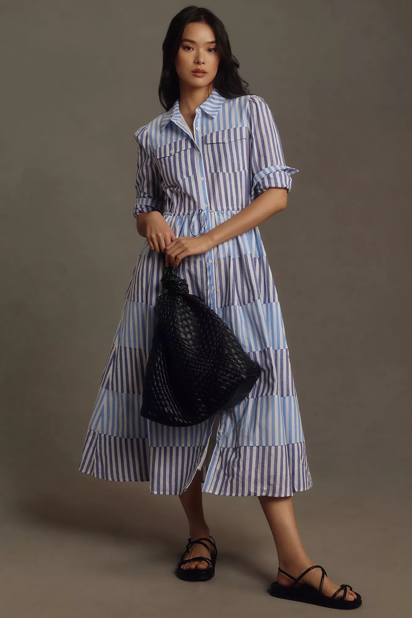 English Factory Long-Sleeve Midi Dress | Anthropologie (US)