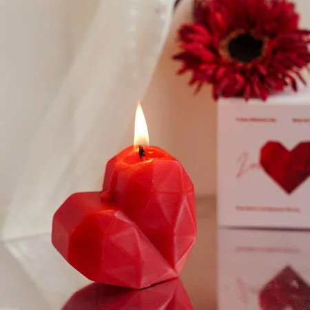 Matoen Love Heart Scented Candle,Aroma Soy Wax Decorative Romantic Candle for Valentine's Day Wedding Birthday Gift, Prefect for Meditation Stress Relief Mood Boosting Bath Yoga (Red) | Walmart (US)