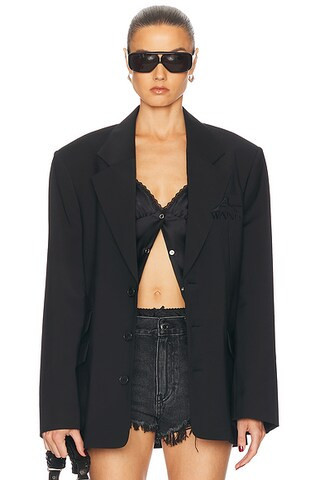 Alexander Wang Oversized Blazer in Black - Black. Size XS (also in ). | FWRD 