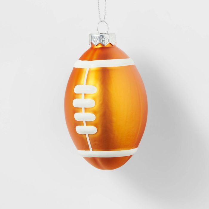 Glass Football Christmas Tree Ornament - Wondershop&#8482; | Target