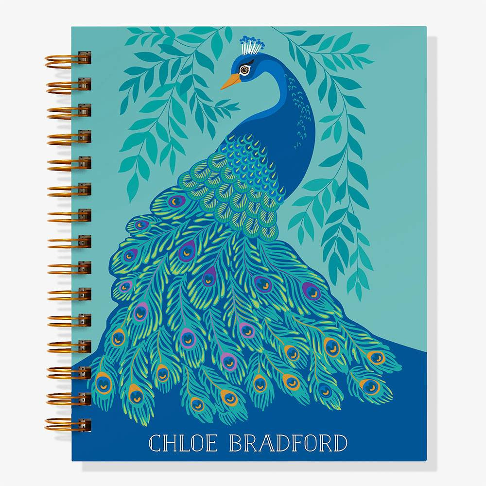 12-Month Peacock Custom Planner | Paper Source | Paper Source