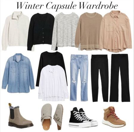 Updated #WinterCapsuleWardrobe! New pieces of things that aren’t sold out! #capsulewardrobe #winteroutfits #winterfashion 

#LTKfindsunder50 #LTKstyletip #LTKsalealert