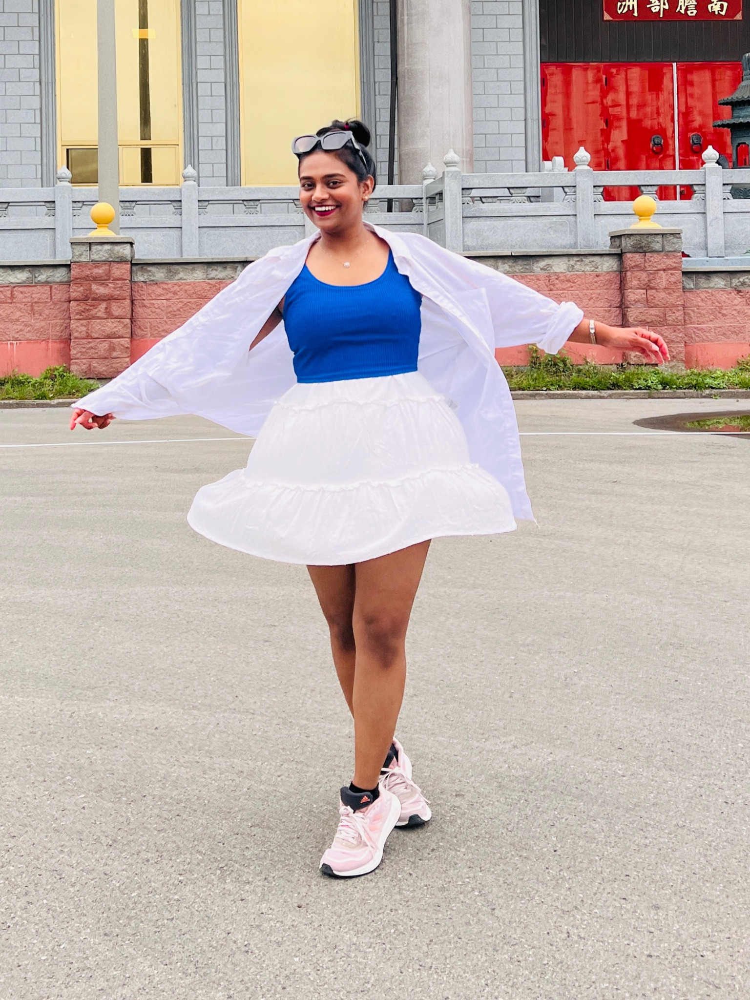 Coord pieces and timeless pieces make up for the best outfit ideas. Clubbing the blue top from coord set over a white dress makes up the prefect holiday outfit. #sheinfinds 

#LTKstyletip #FashionMonth #LTKcanada