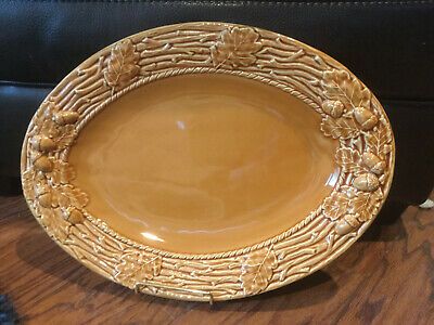 Oak Leaf Gold by Bordallo Pinheiro 15" Oval Serving Platter | eBay US