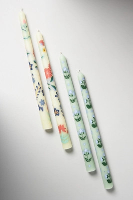 Franny Handpainted Taper Candles, Set of 2 | Anthropologie (US)