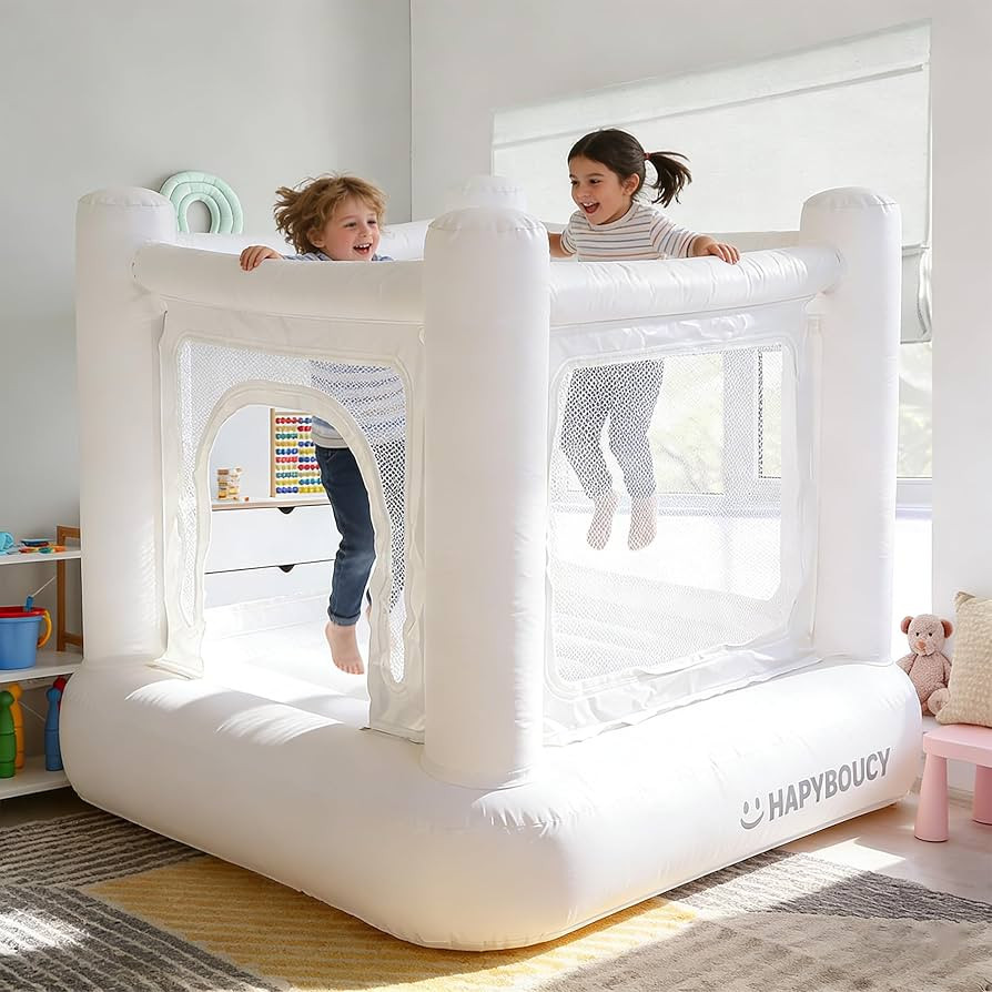 Indoor Bounce House for Toddlers 1-3, Noiseless Small Bouncy House, PVC Materials, Mini Bouncy Ca... | Amazon (US)