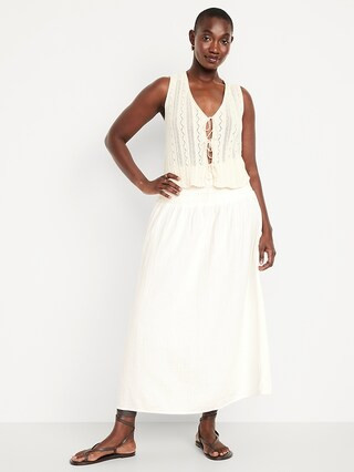 High-Waisted Crinkle Gauze Smocked Maxi Skirt | Old Navy | Old Navy (US)