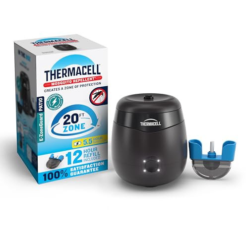 Thermacell E55 E-Series Rechargeable Mosquito Repeller with 20’ Mosquito Protection Zone; Graphite; Includes 12-Hr Repellent Refill; Bug Spray Alternative; Scent Free; No Candle or Flame | Amazon (US)