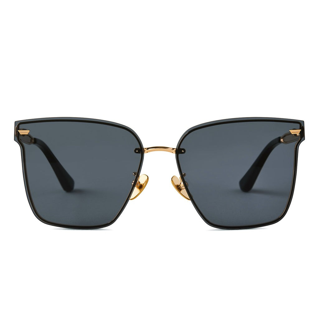 BELLA V - GOLD + GREY POLARIZED SUNGLASSES | DIFF Eyewear