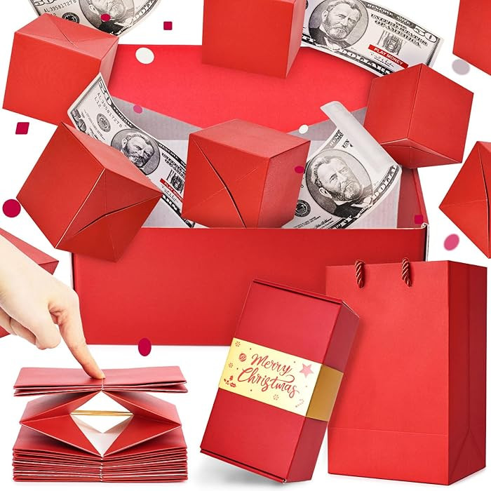 Koogel Surprise Gift Box Explosion, Surprise Pop Up Red Gift Box Folding Bouncing for Wedding Pro... | Amazon (US)