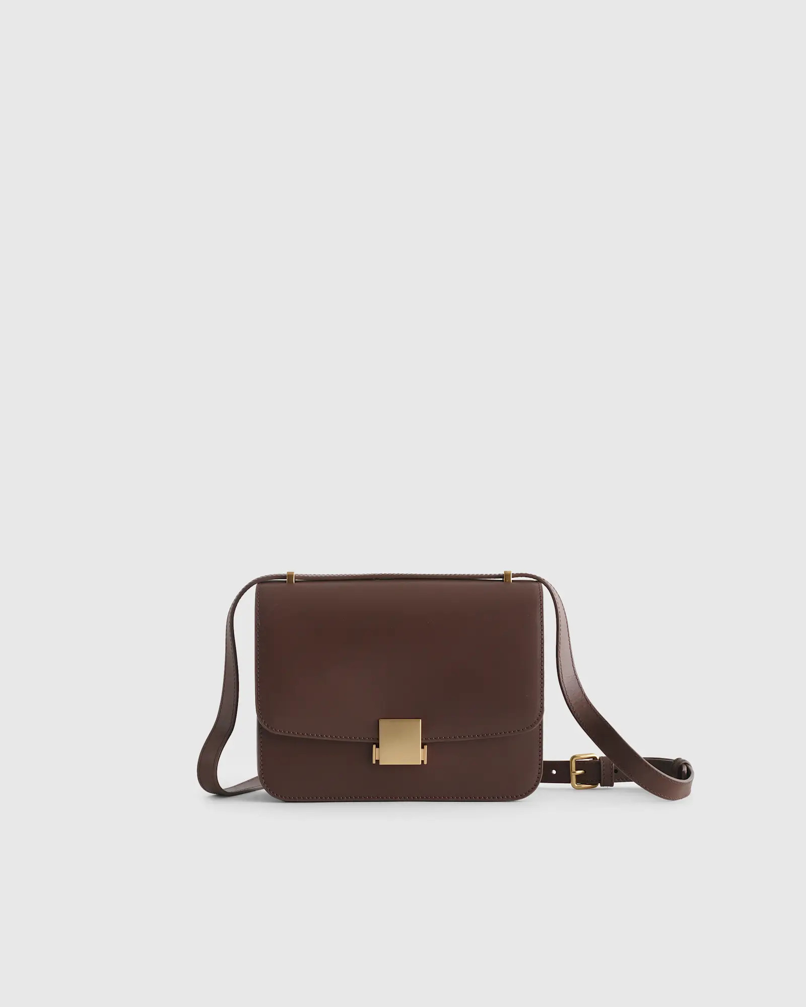 Italian Leather Box Shoulder Bag | Quince