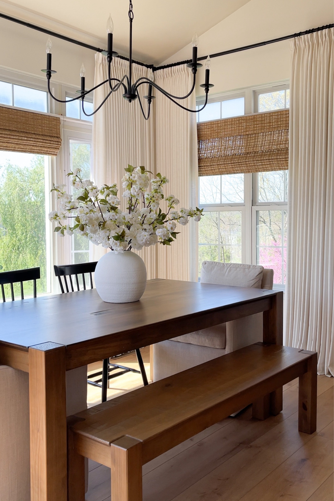 Twopages curtains! Use code: COZYWITHKATE to save 💰

✨ DETAILS: 
• COLOR: Ivory White Liz Linen Collection 
• HEADER: Triple pleated 
• LINER: privacy white liner 
• MEMORY SHAPED: Yes 
• SIZE: 120” W x 105” L & 77.5” W x 105” L 


#LTKSaleAlert #LTKStyleTip #LTKHome