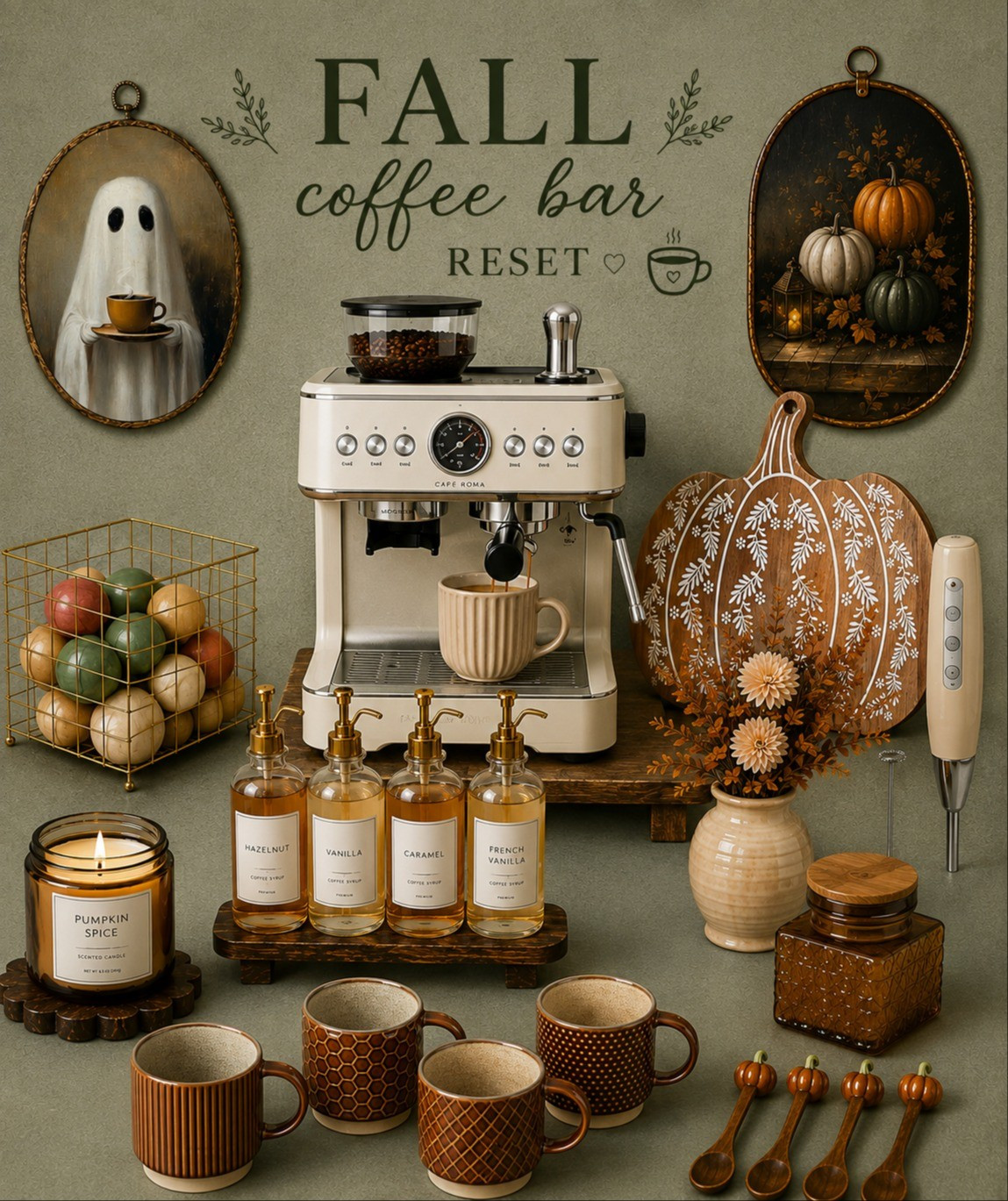 A cozy little coffee corner with all the fall feels. ☕🍂🤎

#LTKSeasonal #LTKHome #LTKfoodie