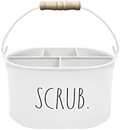Rae Dunn Cleaning Caddy - 5 Section Organizer with Handle - Rustic Farmhouse Metal Countertop Utensi | Amazon (US)