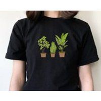 Embroidered Botanical Tshirt, Cute Plants Top, Unisex Tee, Gardening Theme | Etsy (CAD)