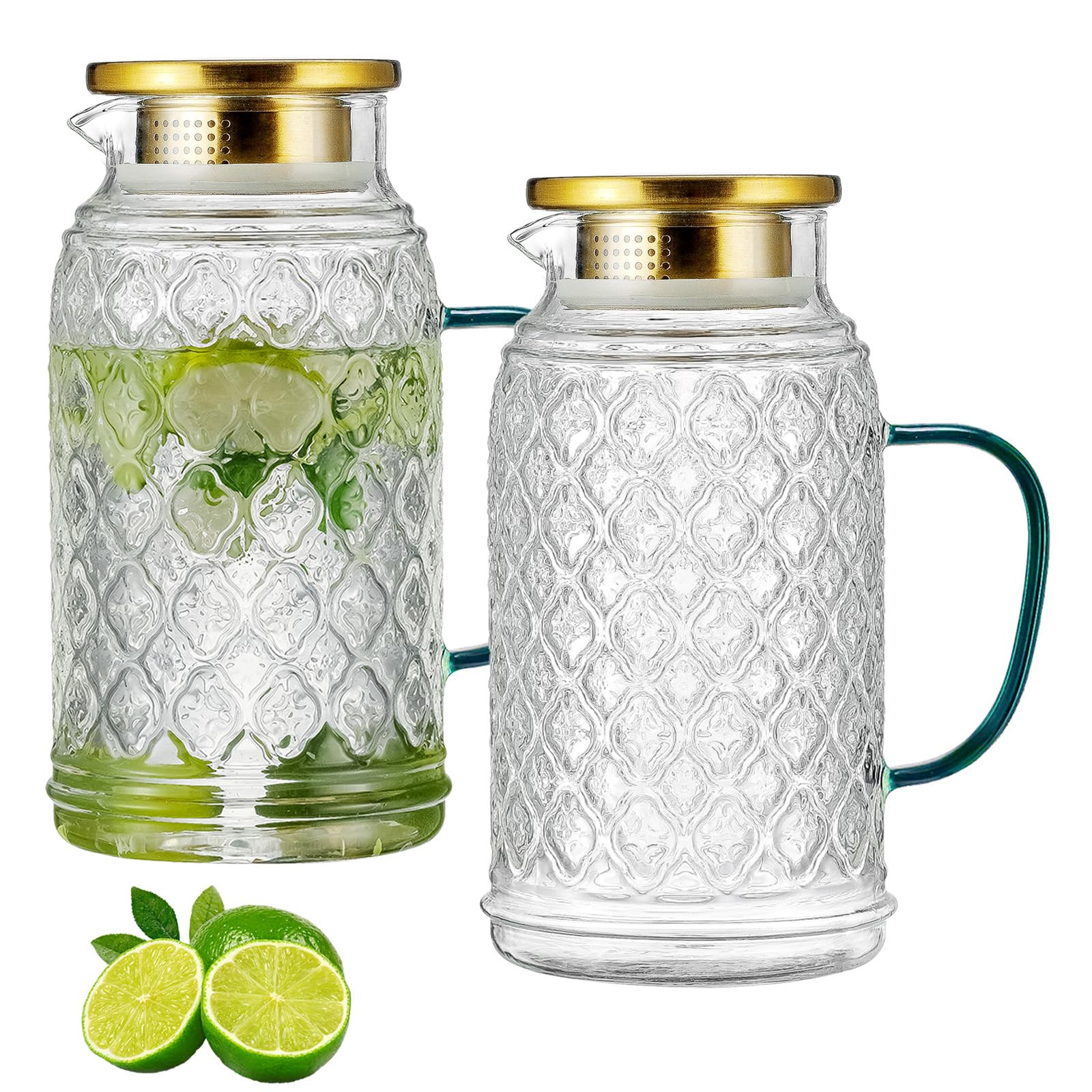 Heat Resistant Glass Pitcher Water Carafe | Amazon (US)