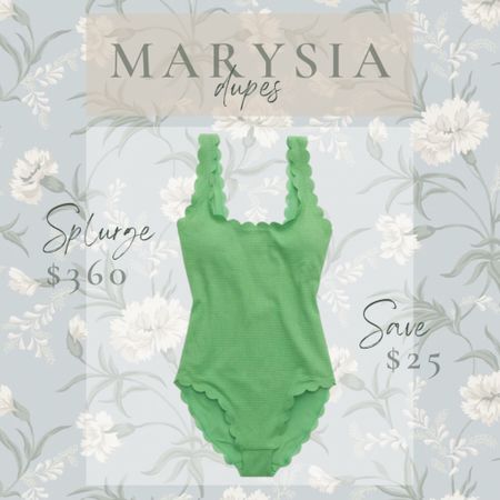 MARYSIA dupe for $25 💚 // swimwear // one piece swimsuit // scalloped one piece 

#LTKunder50 #LTKswim #LTKSeasonal