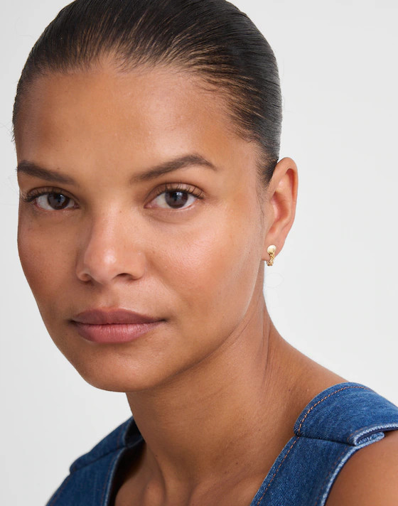 Demi-Fine Shell Chain Stud Earrings | Madewell