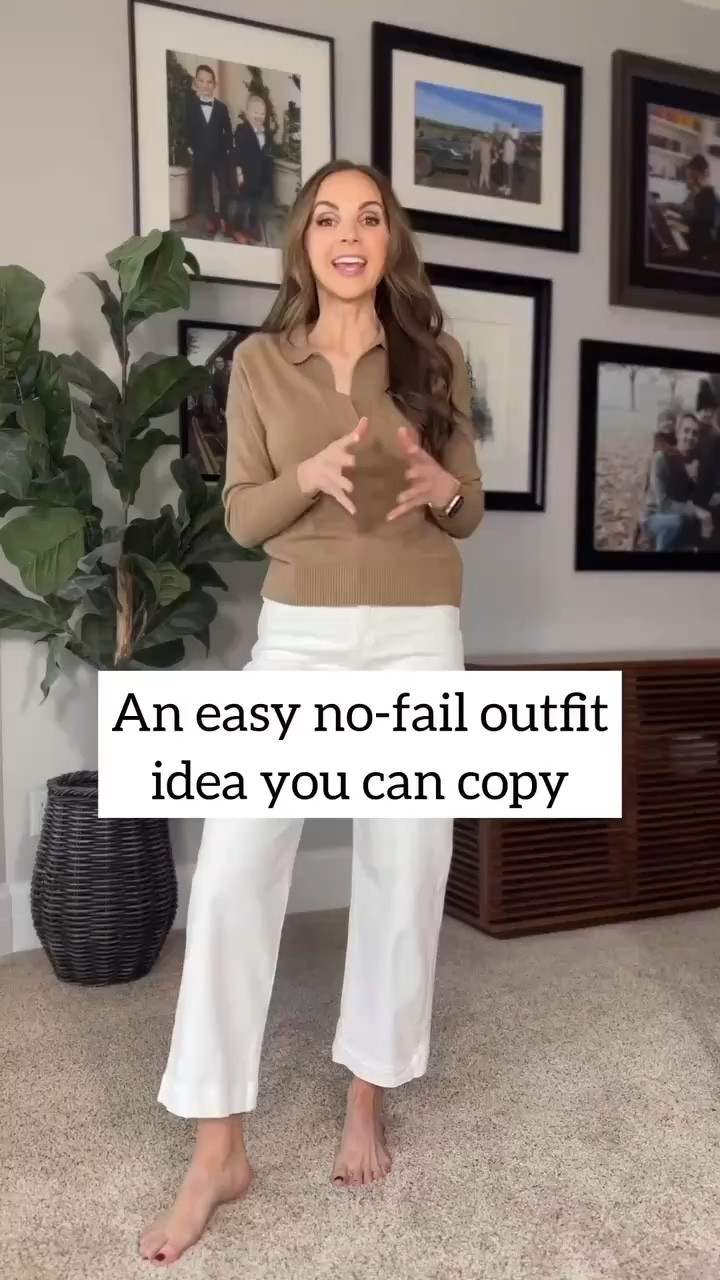 Easy no fail outfit with @target white jeans + brown collared sweater with belt 

#LTKSeasonal #LTKFindsUnder50 #LTKWatchNow