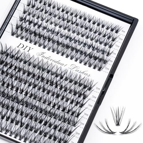 IECILI Individual Lashes - 280pcs 30D Lash Clusters for DIY Lash Extensions -Super Thin & Soft Cluster Lashes 9-16mm D Curl Cluster Eyelash Extensions for Natural Wispy Look | Amazon (US)