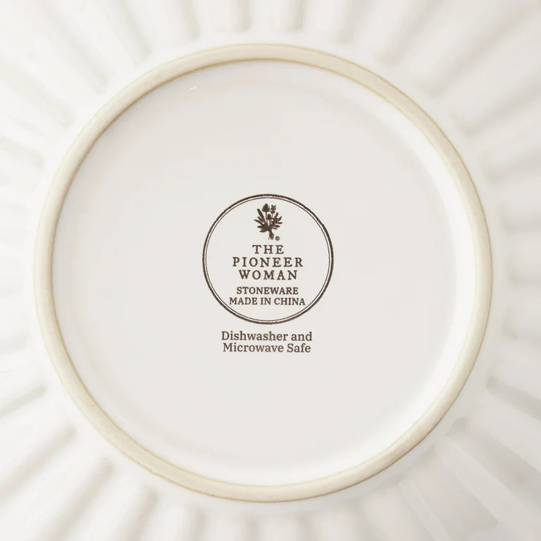 The Pioneer Woman Colette Stoneware Dinner Bowls, Cream, Set of 4 | Walmart (US)