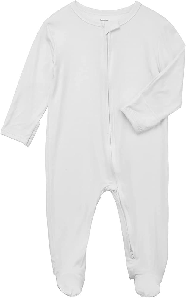 Aablexema Baby Footie Bamboo Pajamas Zipper - Unisex Infant Newborn Sleep Play Footed Onesie Pjs ... | Amazon (US)