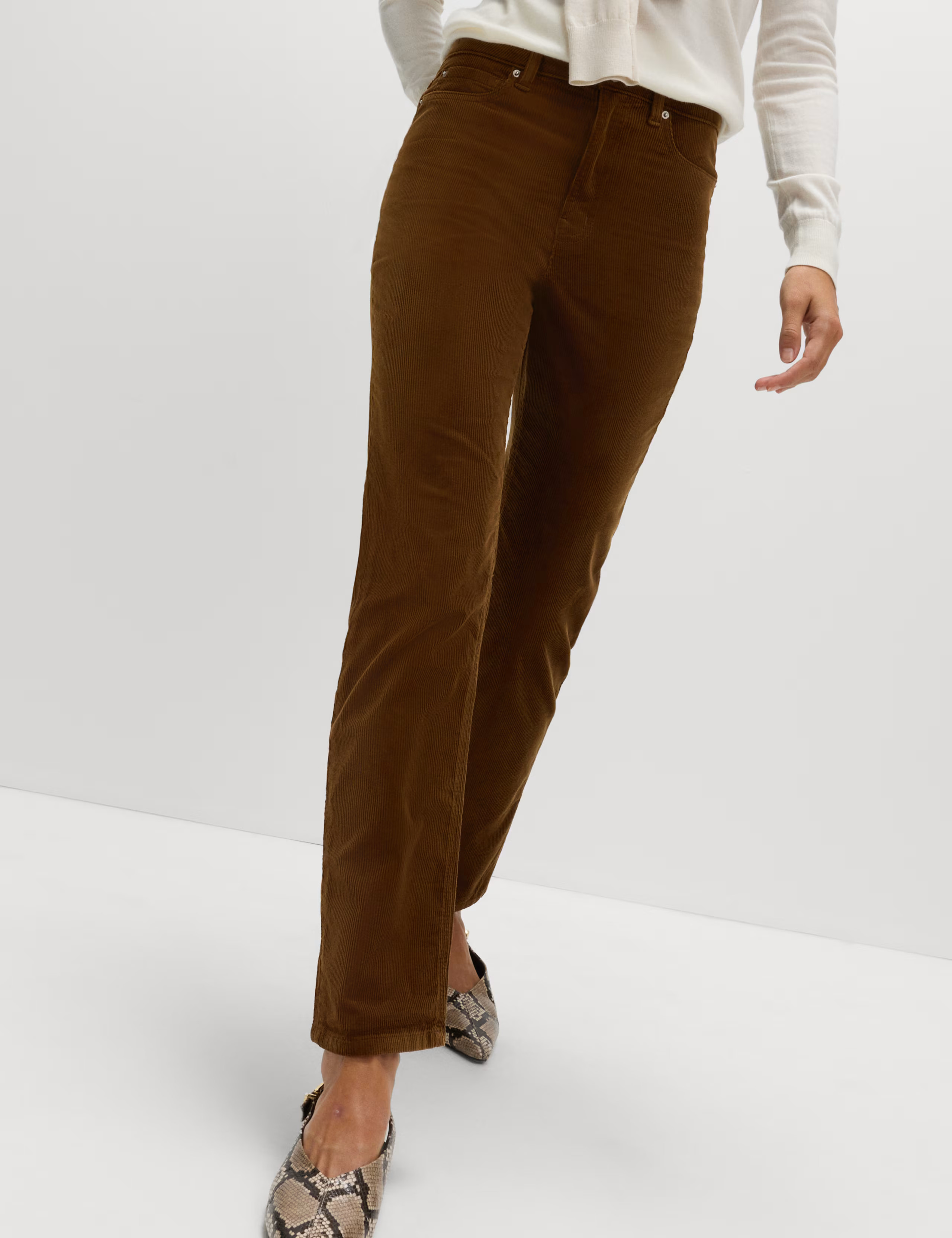 Cotton Rich Cord Straight Leg Trousers with Modal | Marks & Spencer (UK)