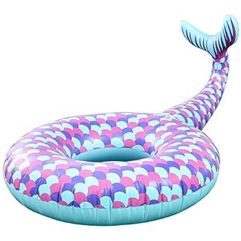 Giant Mermaid Tail Pool Float - Happytime 43 Inches Mermaid Inflatable Pool Float Swimming Ring S... | Amazon (US)