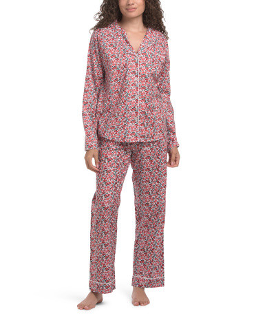 2pc Fleurs Des Bois Cotton Pajama Set | TJ Maxx