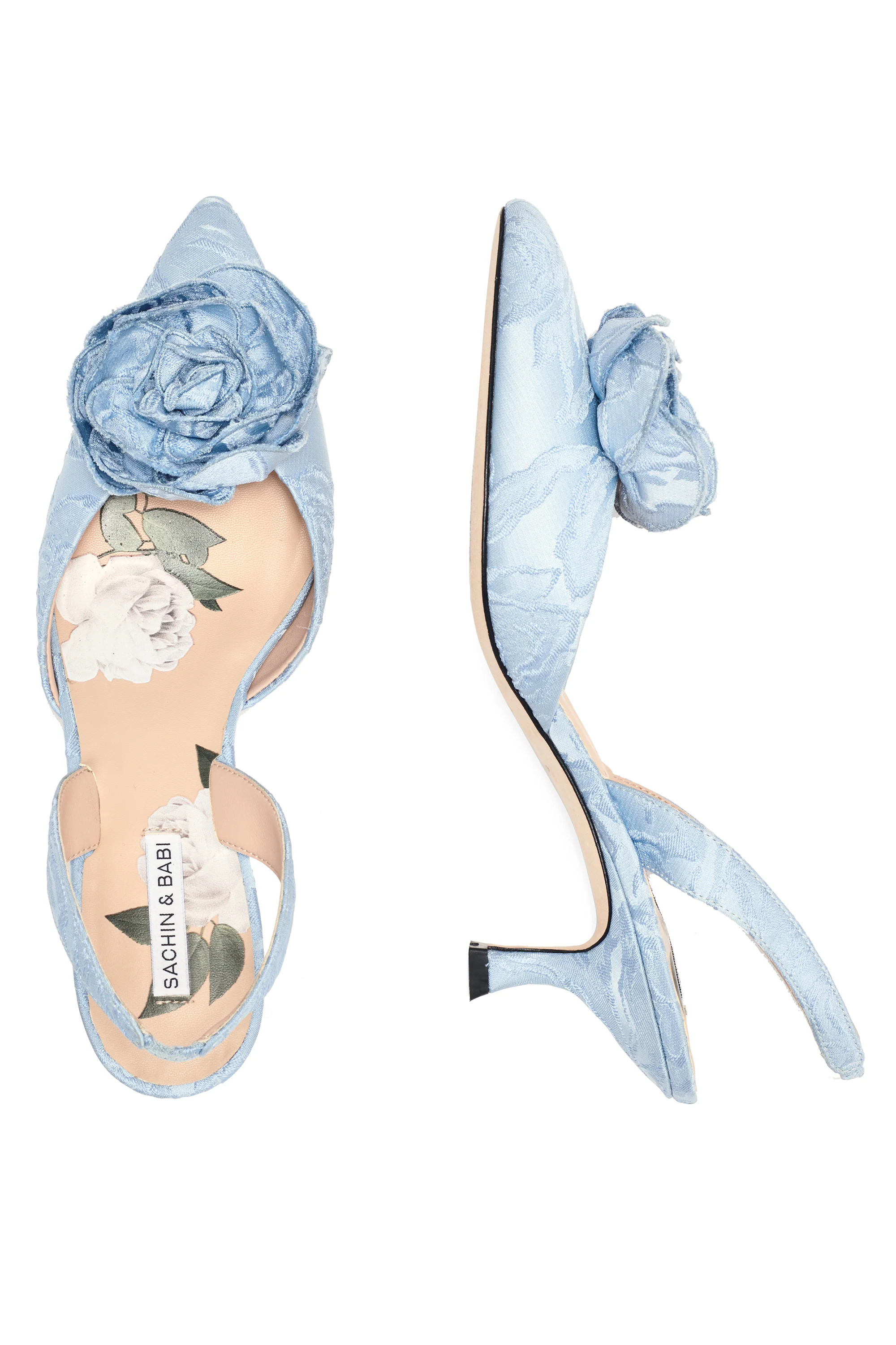 CARNEGIE KITTEN HEEL - ICE BLUE | Sachin and Babi