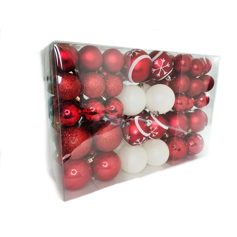 86 Piece Seasonal Decorative Ball Ornament Set (Set of 86) | Wayfair North America