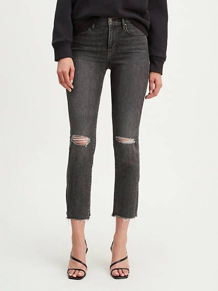 Levi's 724 High Rise Straight Crop Ripped Women's Jeans 27 | LEVI'S (US)