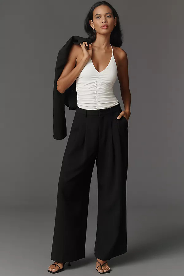 The Avery Wide-Leg Pleated Trousers by Maeve | Anthropologie (US)