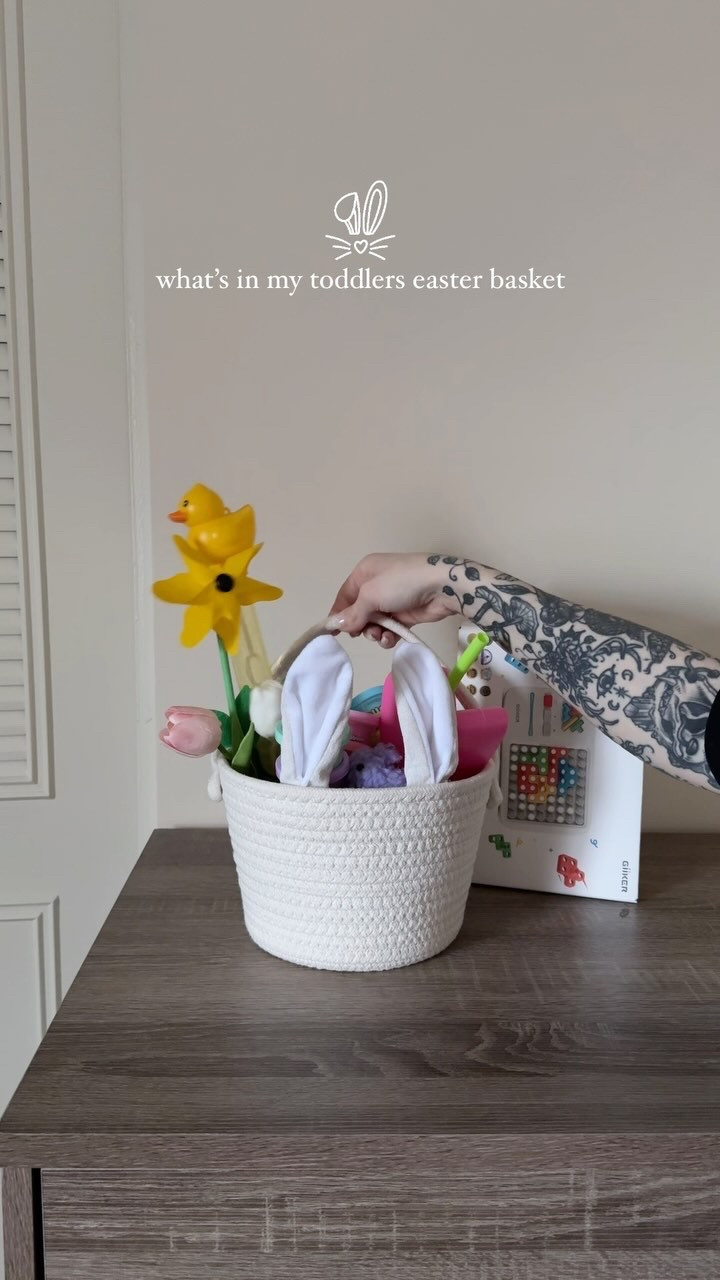 save for inspo 🔖 toddler easter basket ideas [candy-free] 🧺🐰✨ follow me + comment “BASKET” below for the links 🔗 I’ll be sharing what’s in my 5 year olds easter basket next!

you can also shop the basket on the @shop.ltk app + here https://liketk.it/5avqk 

toddler easter basket, kids gifts, toddler gifts, easter gifts
#easter #eastereggs #easterbunny #toddlermom #easterbasket #easterbaskets #easterbasketideas #easterbasketstuffers #easterbasketgoodies #eastersunday #momhacks #momfinds #momoftoddlers #momoftwo #targetfinds #bullseyeplayground #walmartfinds