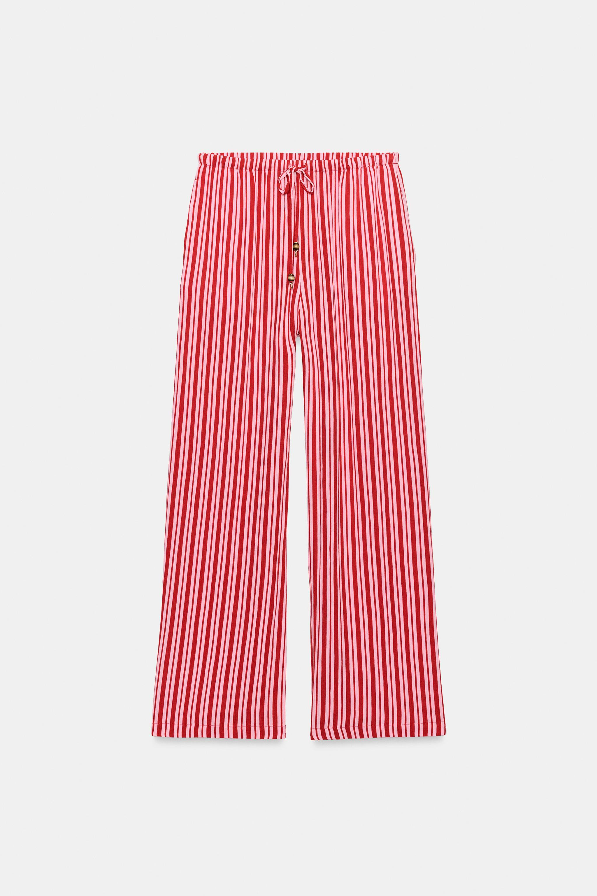 STRIPED WIDE-LEG TROUSERS | Zara UK