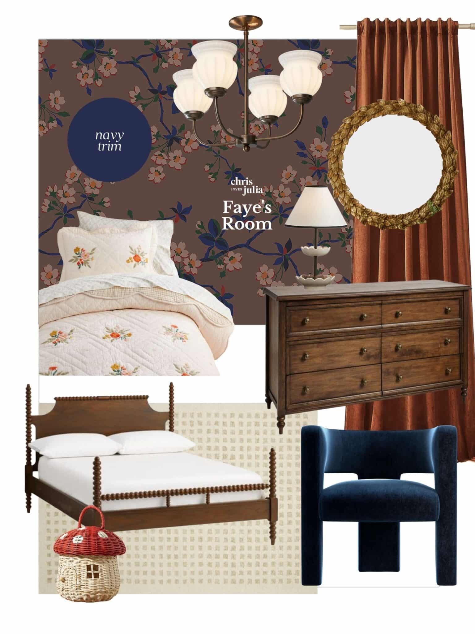 Faye’s Room Mood Board. Can’t wait to get started on her bedroom! This wallpaper is from Scandinavian Wallpaper. Included some favorites from our Pottery Barn Kids line too! 

#LTKhome #LTKFind #LTKkids