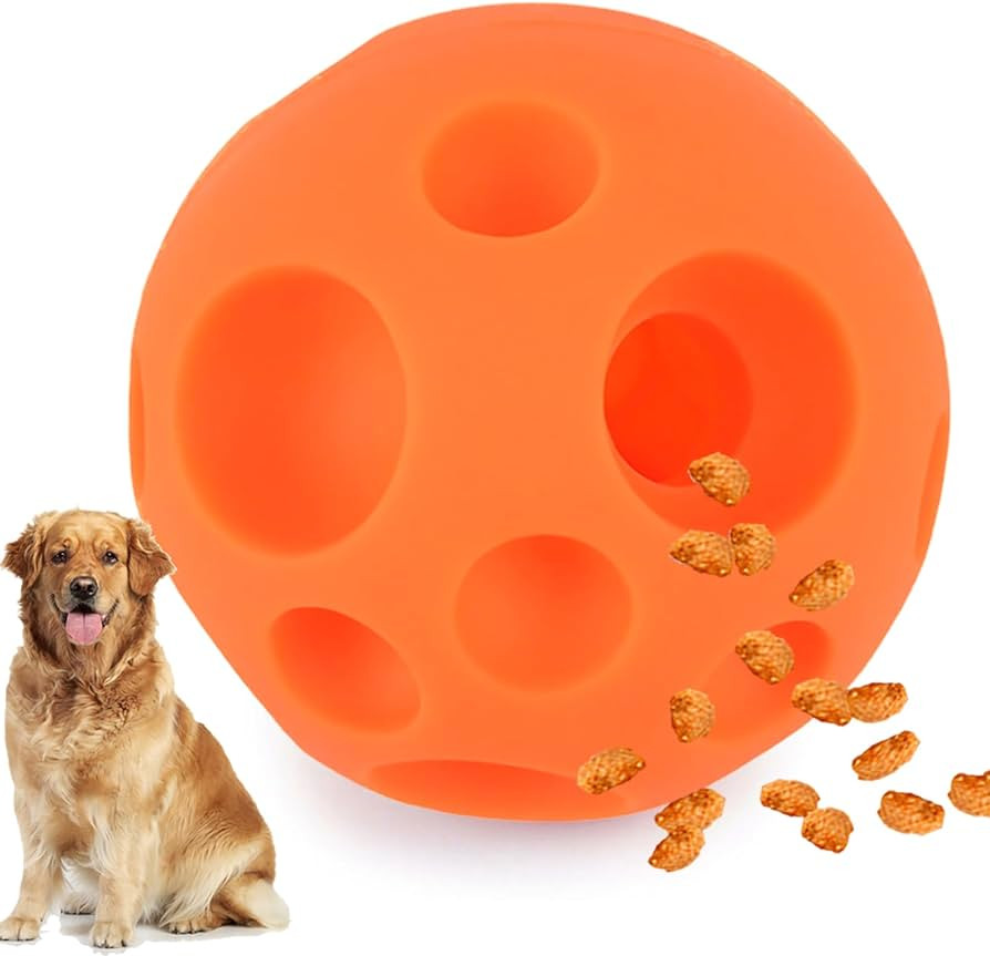 Dog Toy Balls, 5 Inch Treat Dispenser, Interactive Dog Toy for Food Dispensing, Chew Toys Ball fo... | Amazon (US)