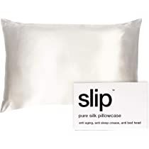 Slip Silk Queen Pillowcase, White (20" x 30") - 100% Pure 22 Momme Mulberry Silk Pillowcase - Breath | Amazon (US)
