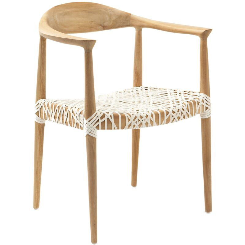 Francesca Armchair, Natural/White | One Kings Lane