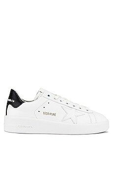 Golden Goose Pure Star Sneaker in White & Black from Revolve.com | Revolve Clothing (Global)