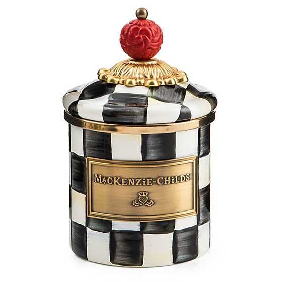 Courtly Check Enamel Canister - Mini | MacKenzie-Childs