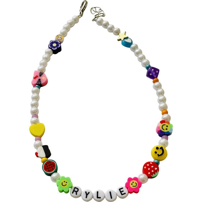 Personalized Beaded Happy Necklace | Maisonette