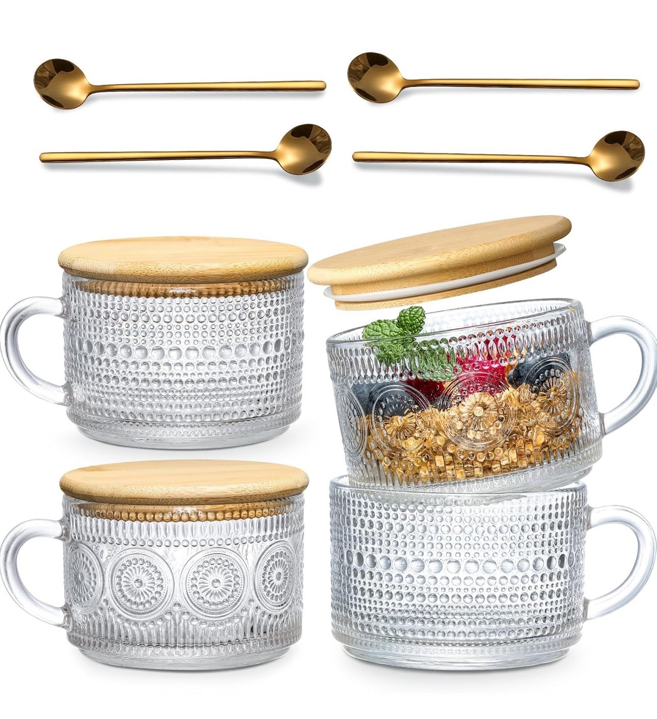 Vintage coffee mugs with lids and spoons on sale now on Amazon prime days. #amazonprimedeals #primedaydeals #amazon 

#LTKHome