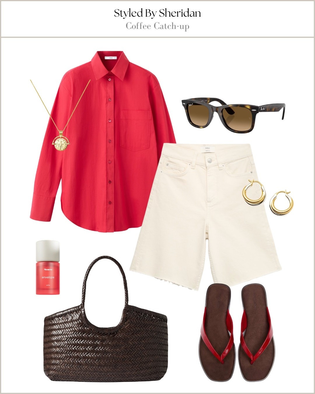 Styling shorts  ➡️ A pop of red ❤️

#LTKsummer #LTKspring #LTKstyletip