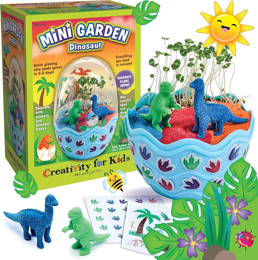 Creativity for Kids Mini Garden Dinosaur: Terrarium Kit for Kids - Dinosaur Crafts for Boys, Dino... | Amazon (US)