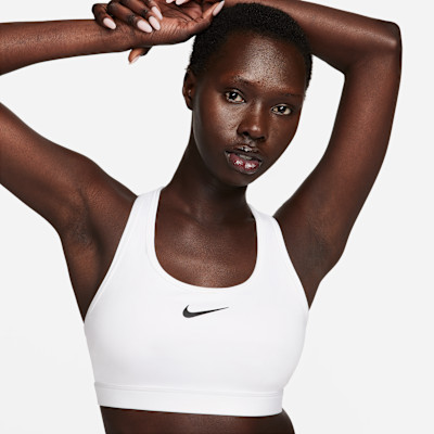 Nike Women's Swoosh Medium-Support Padded Sports Bra in Grey | DX6821-086 | Nike (US)