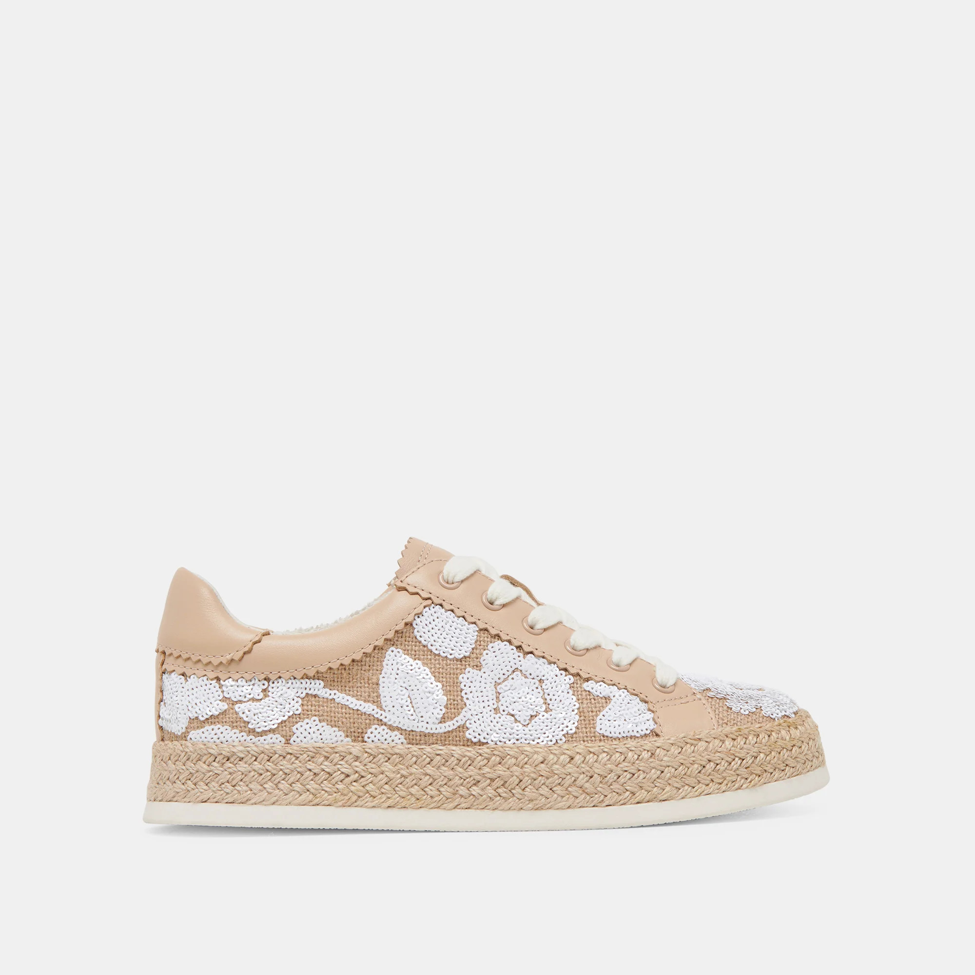 AZALIA SNEAKERS NATURAL MULTI FLORAL SEQUIN | DolceVita.com