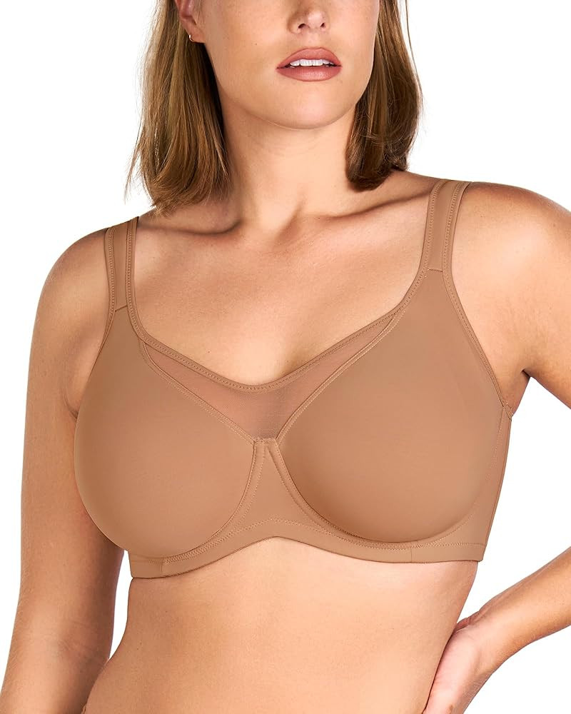 HSIA Minimizer Bras for Women Plus Size, Full Coverage Coolcomfort T Shirt Unlined Bra with Under... | Amazon (US)