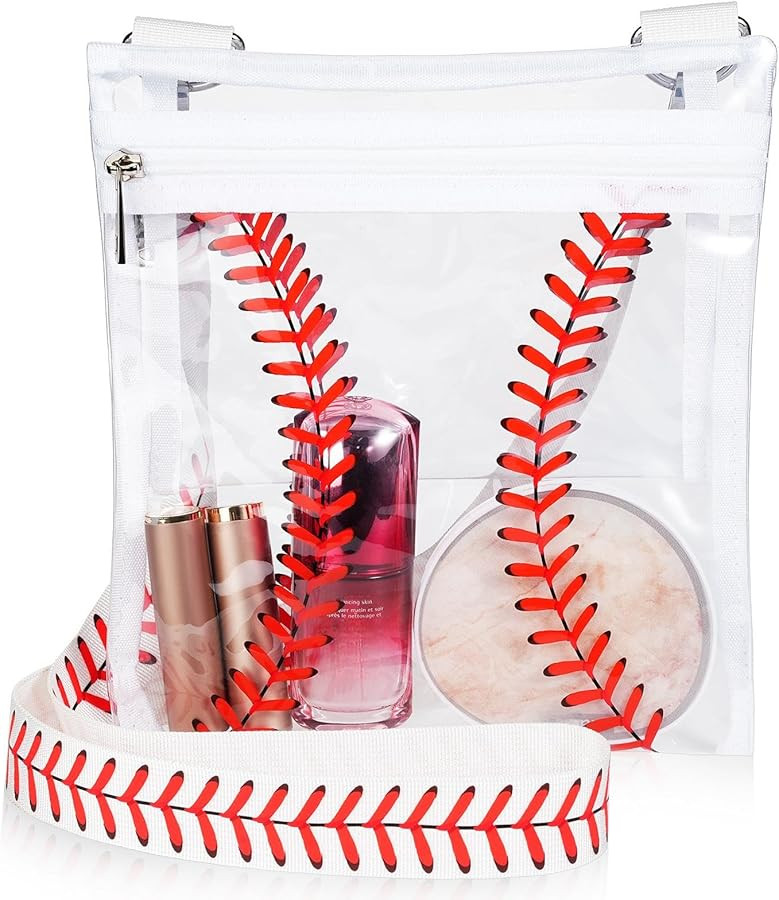 Sanwuta Clear Stadium Approved Crossbody Purse Bag with Adjustable Shoulder Strap Transparent Pur... | Amazon (US)